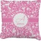 Floral Vine Burlap Pillow 18"