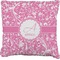 Floral Vine Burlap Pillow 24"