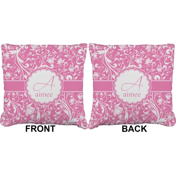 Floral Vine Burlap Pillow Approval