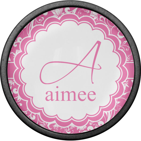 Floral Vine Cabinet Knob - Black - Front