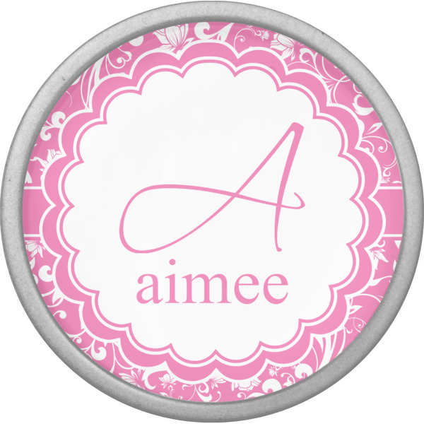 Floral Vine Cabinet Knob - Nickel - Front