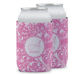 Floral Vine Can Cooler (12 oz) w/ Name and Initial