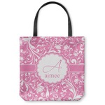 Floral Vine Canvas Tote Bag - Small - 13"x13" (Personalized)
