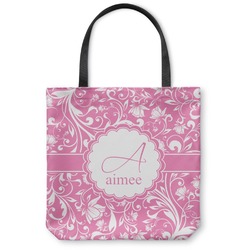 Floral Vine Canvas Tote Bag (Personalized)