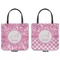 Floral Vine Canvas Tote - Front and Back