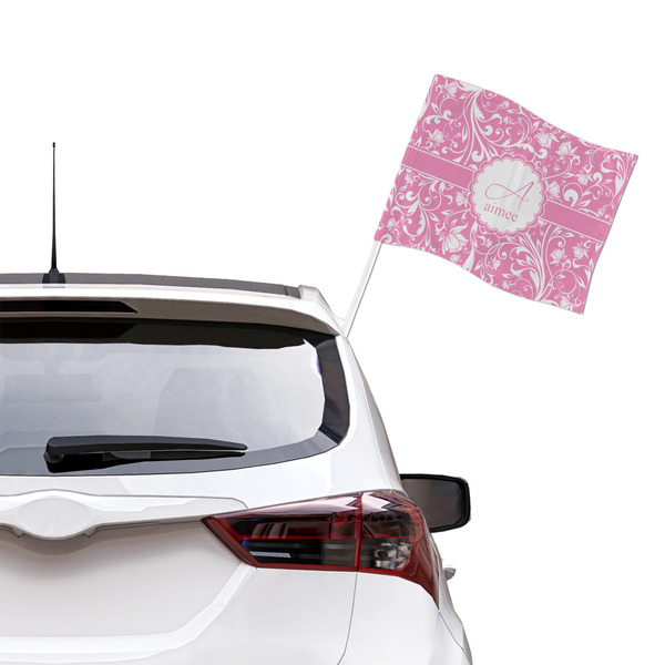 Floral Vine Car Flag - Large - LIFESTYLE