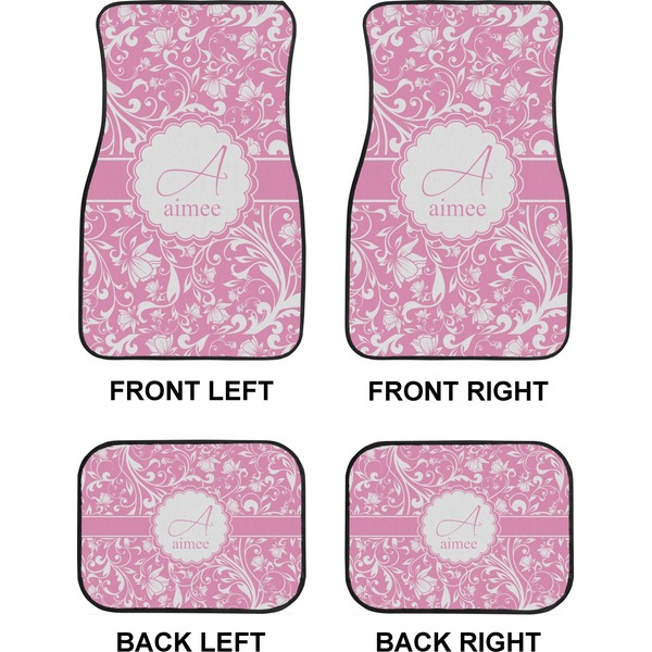 Floral Vine Car Floor Mats Set (2F + 2B)