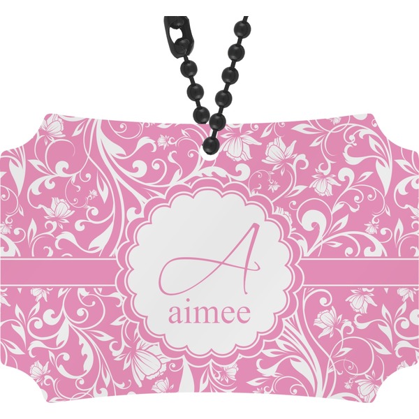 Custom Floral Vine Rear View Mirror Ornament (Personalized)