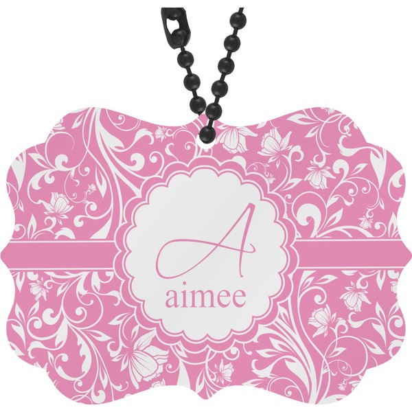 Custom Floral Vine Rear View Mirror Charm (Personalized)