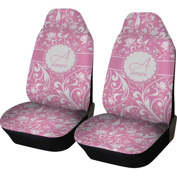 Custom Floral Vine Car Seat Covers (Set of Two) (Personalized)