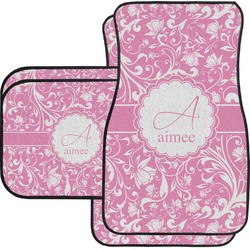 Floral Vine Car Floor Mats Set - 2 Front & 2 Back (Personalized)
