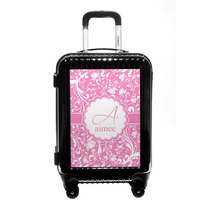 Custom Floral Vine Carry On Hard Shell Suitcase (Personalized)