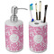 Floral Vine Ceramic Bathroom Accessories Set (Personalized)