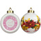 Floral Vine Ceramic Christmas Ornament - Poinsettias (APPROVAL)