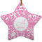 Floral Vine Star Ceramic Ornament w/ Name and Initial