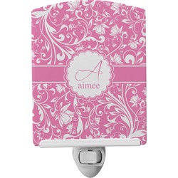 Floral Vine Ceramic Night Light (Personalized)