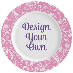 Floral Vine Ceramic Dinner Plates (Set of 4) (Personalized)