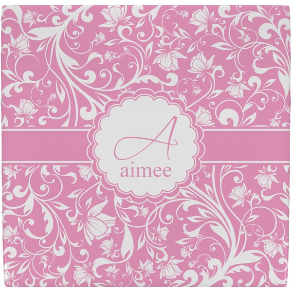 Custom Floral Vine Ceramic Tile Hot Pad (Personalized)