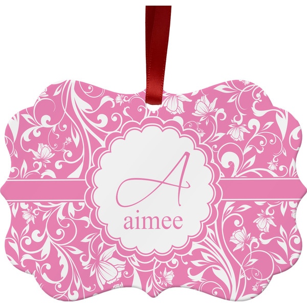 Floral Vine Christmas Ornament (Front View)