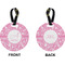 Floral Vine Circle Luggage Tag (Front + Back)