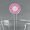 Floral Vine 7" Round Plastic Stir Sticks - Clear (Personalized)