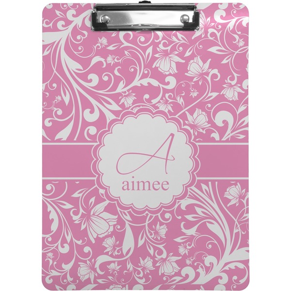 Custom Floral Vine Clipboard (Letter Size) (Personalized)