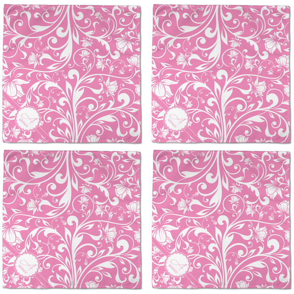Floral Vine Cloth Napkins - Personalized Dinner (APPROVAL) Set of 4
