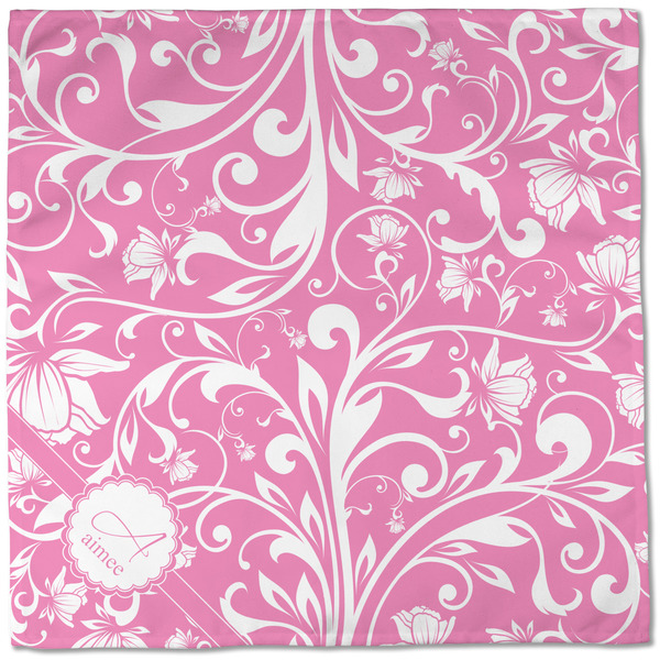 Floral Vine Cloth Napkins - Personalized Dinner (Full Open)