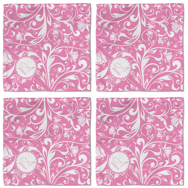 Floral Vine Cloth Napkins - Personalized Lunch (APPROVAL) Set of 4