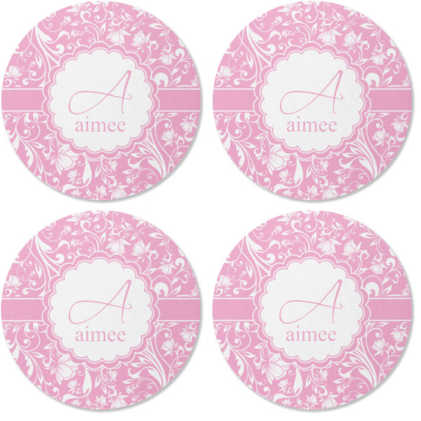 Floral Vine Coaster Round Rubber Back - Apvl