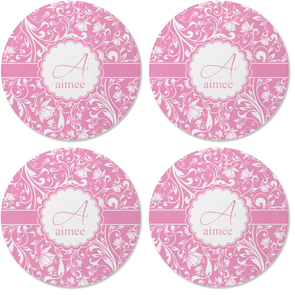 Floral Vine Coaster Round Rubber Back - Apvl