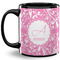 Floral Vine 11 Oz Coffee Mug - Black (Personalized)