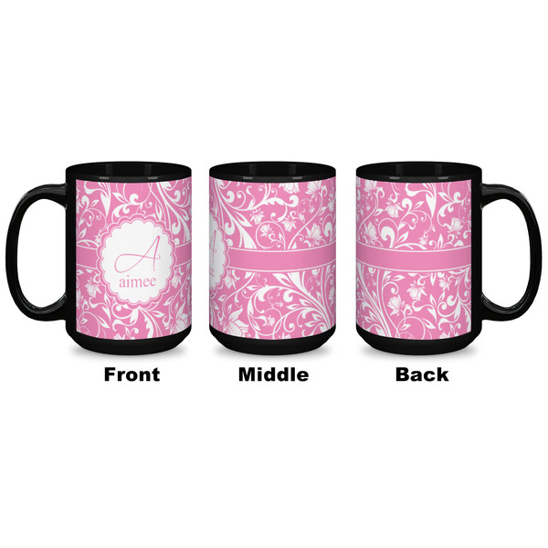 Floral Vine Coffee Mug - 15 oz - Black APPROVAL
