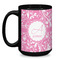 Floral Vine Coffee Mug - 15 oz - Black
