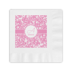 Floral Vine Coined Cocktail Napkins (Personalized)