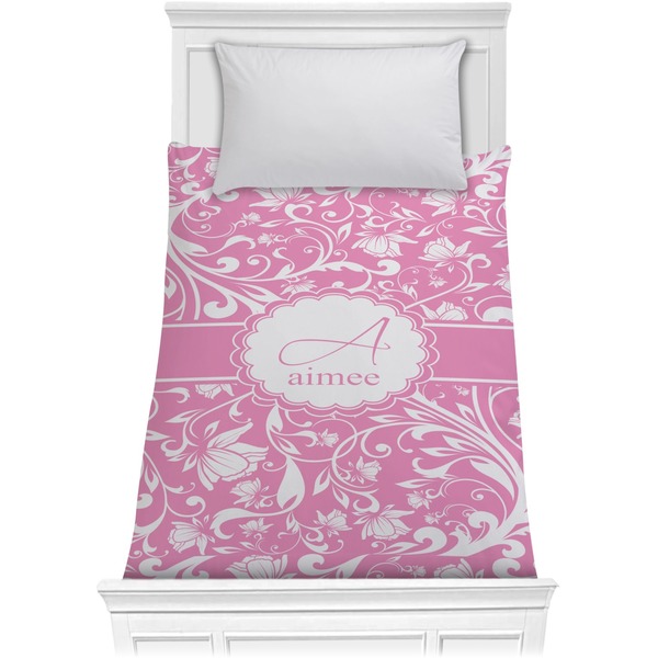 Custom Floral Vine Comforter - Twin XL (Personalized)