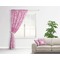 Floral Vine Curtain With Window and Rod - in Room Matching Pillow