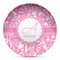 Floral Vine Microwave Safe Plastic Plate - Composite Polymer (Personalized)