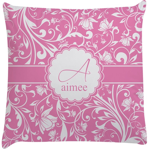 Custom Floral Vine Decorative Pillow Case (Personalized)