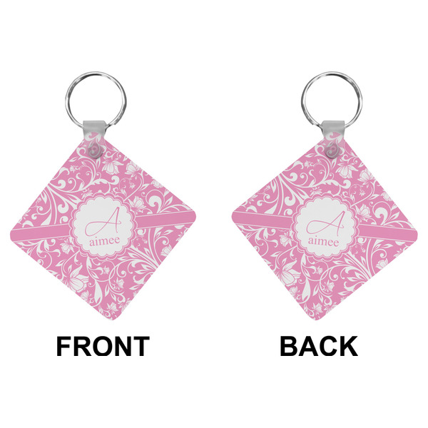 Floral Vine Diamond Keychain (Front + Back)