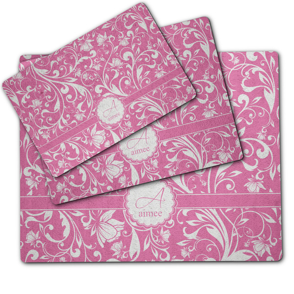 Floral Vine Dog Food Mat - MAIN (sm, med, lrg)