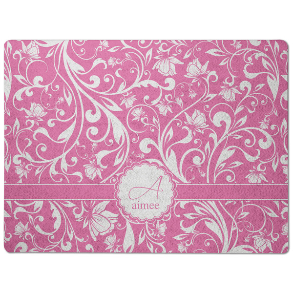Floral Vine Dog Food Mat - Medium without bowls