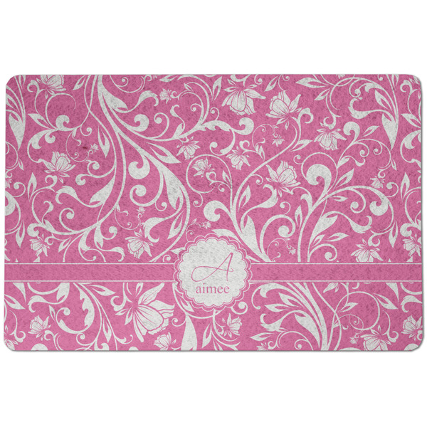Floral Vine Dog Food Mat - Small without bowls