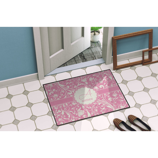 Floral Vine Door Mat Lifestyle