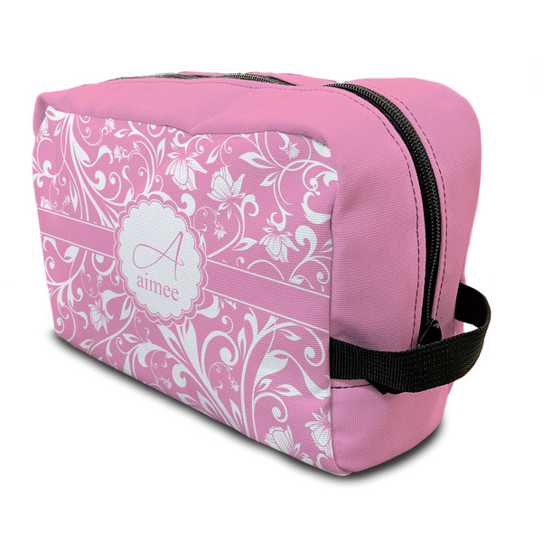 Custom Floral Vine Toiletry Bag / Dopp Kit (Personalized)