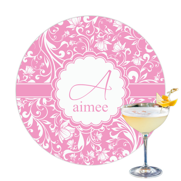 Custom Floral Vine Printed Drink Topper (Personalized)