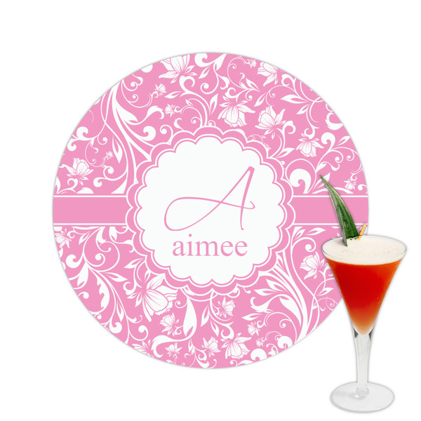 Custom Floral Vine Printed Drink Topper -  2.5" (Personalized)