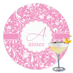 Floral Vine Printed Drink Topper - 3.5" (Personalized)