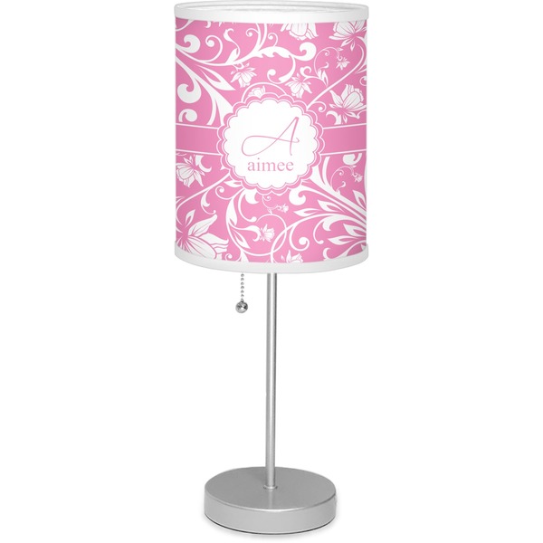 Custom Floral Vine 7" Drum Lamp with Shade (Personalized)