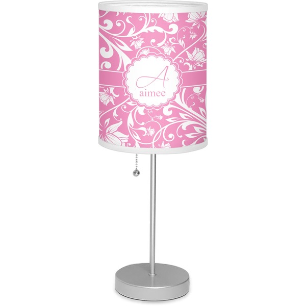 Custom Floral Vine Lamp with Drum Shade (Personalized)